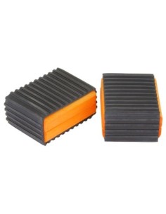 Pedals Blocks W/Rubber Band Orange/Black.